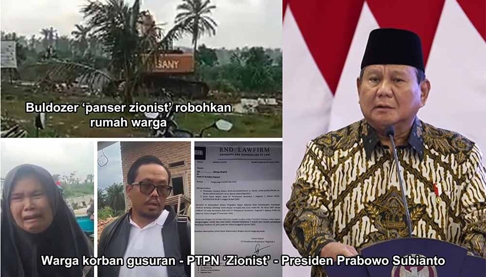 Presiden Prabowo Subianto Diminta Usut Tuntas Perobohan Rumah Warga oleh PTPN I Regional 7 di Desa Natar, Lampung Selatan