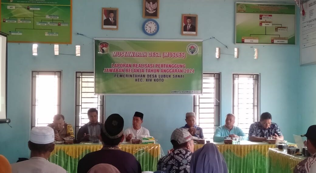 Desa Lubuk Sanai I Gelar Musdes Laporan Realisasi Pertanggung Jawaban Belanja Tahun Anggaran 2024