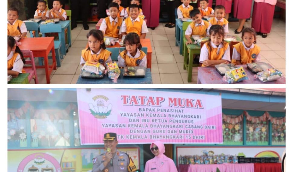 Kapolres Dairi Lakukan Kunjungan Tatap Muka Sembari Bagikan Makan Bergizi Gratis