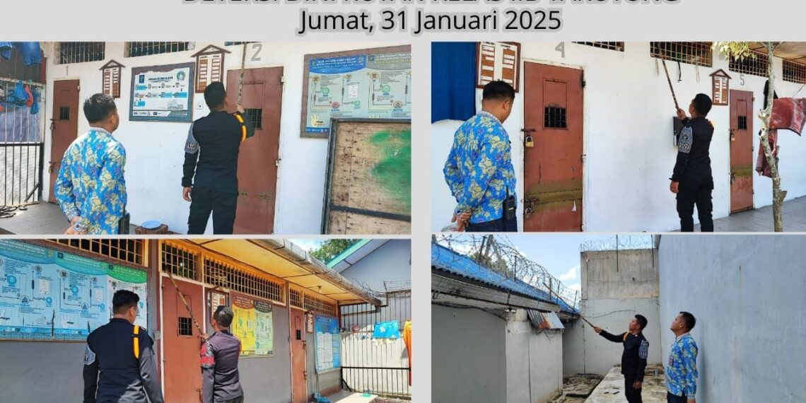 Deteksi dini, Jajaran Pengamanan Rutan Tarutung Lakukan Trolling Blok Hunian dan Lingkungan Rutan