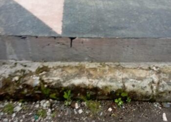 Perkerjaan Fisik Rabat Beton Desa Bandung Baru Diduga Asal Jadi