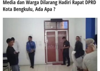 Media dan Warga di Larangan Hadiri Rapat DPRD Kota Bengkulu, Ada Apa?