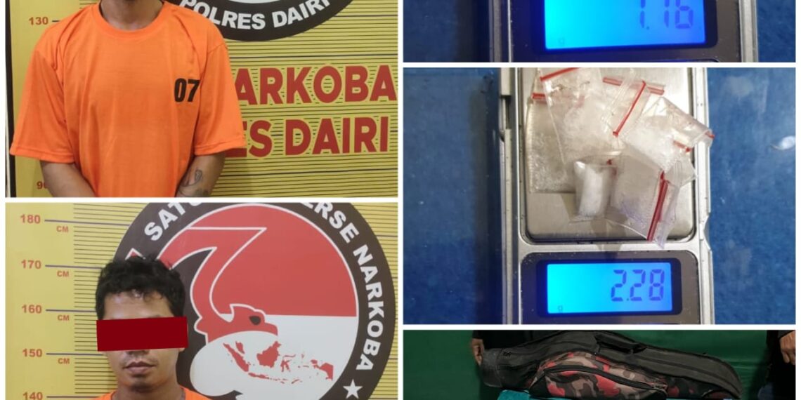 Sat Narkoba Polres Dairi Terima 2 Tersangka Kasus Narkoba Usai Diringkus Kodim 0206 Dairi, Puluhan Paket Sabu dan Pil Ekstasi Disita