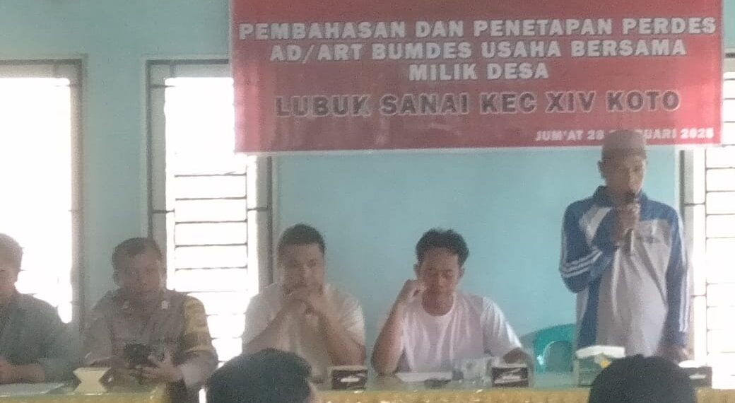 Pemerintah Desa Lubuk Sanai Gelar Musyawarah Desa Pembahasan dan Penetapan Perdes