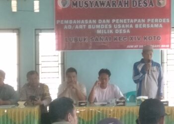 Pemerintah Desa Lubuk Sanai Gelar Musyawarah Desa Pembahasan dan Penetapan Perdes