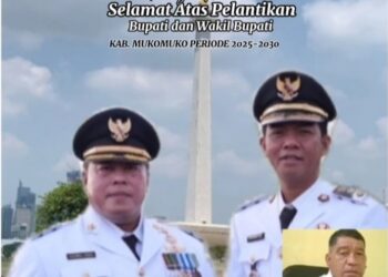 Pemdes Lalang Luas, Kec. V Koto, Kepala Desa Aman zikri dan Jajaran Ucapkan Selamat Atas Dilantik  Bupati dan Wakil Bupati Mukomuko Preode 2025-2030