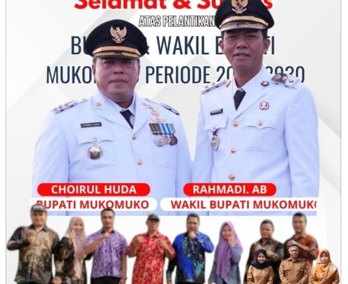 Pemdes Rawa Mulya dan Jajaran Ucapkan Selamat Atas Dilantik Bupati dan Wakil Bupati Mukomuko Periode 2025-2030