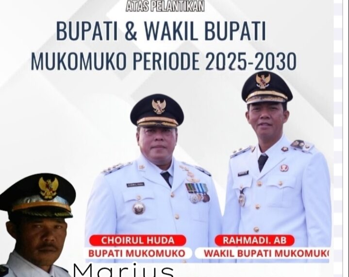 Pemdes Arah Tiga dan Jajaran Ucapkan Selamat Atas Dilantik Bupati dan Wakil Bupati Mukomuko Periode 2025-2030