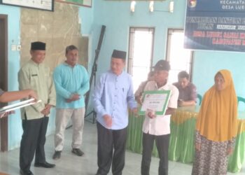 Penyaluran BLT DD Periode Bulan Januari -Maret 2025 Desa Lubuk Sanai