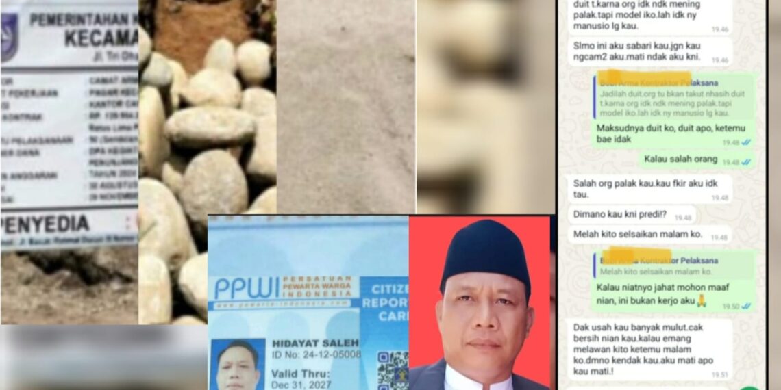 Pimpinan Media Online DaerahPost.com Diancam Kontraktor Proyek Pembangunan Kantor Camat