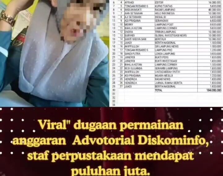 Viral”Dugaan Permainan Anggaran Adventorial Diskominfo Mesuji, Staff Perpustakaan Mendapatkan Puluhan Juta Rupiah
