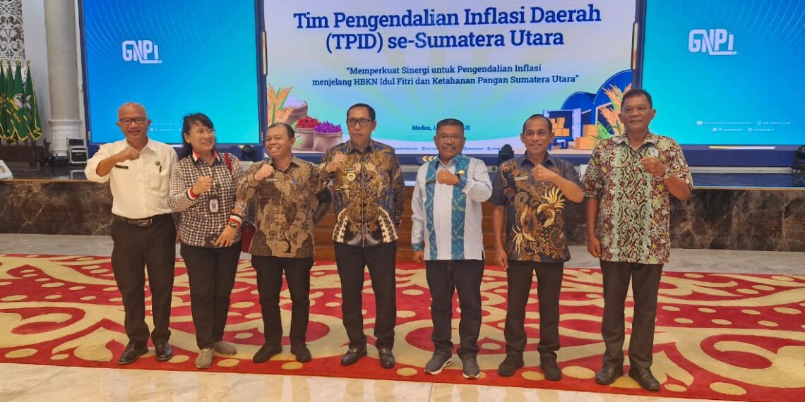 BUPATI TAPUT JTP HUTABARAT HADIRI HIGH LEVEL MEETING TIM PENGENDALIAN INFLASI PROVINSI SUMATERA UTARA