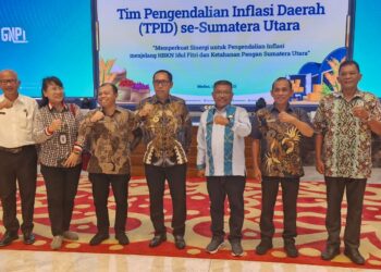 BUPATI TAPUT JTP HUTABARAT HADIRI HIGH LEVEL MEETING TIM PENGENDALIAN INFLASI PROVINSI SUMATERA UTARA