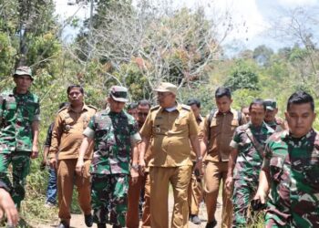 Bupati Dairi Dan Dandim 0206 Tinjau Lokasi TMMD Di Desa Bintang Hulu