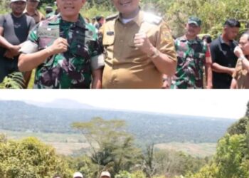 Bupati Dairi Bersama Dandim 0206 Kol.Inf Melakukan Monitoring TMMD