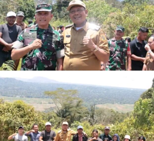Bupati Dairi Bersama Dandim 0206 Kol.Inf Melakukan Monitoring TMMD