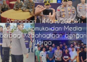 Berbagi Takjil dan Buka Puasa Bersama di Seluruh Indonesia, Polres Mukomuko dan Media Berbagi Kebahagiaan dengan Warga