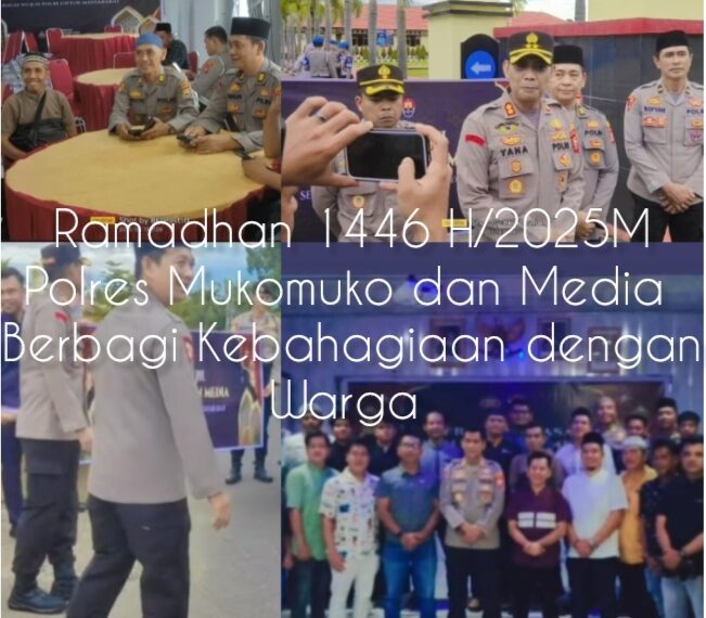 Berbagi Takjil dan Buka Puasa Bersama di Seluruh Indonesia, Polres Mukomuko dan Media Berbagi Kebahagiaan dengan Warga