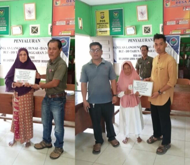 Pemerintah Desa Arah Tiga Melaksanakan Pembagian BLT Tahap I, Masyarakat Sambut Baik