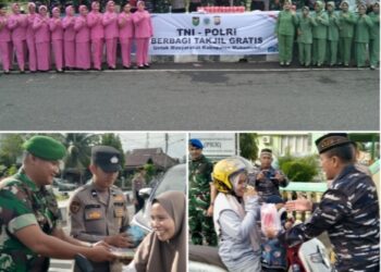 Bersenergi, TNI Polri Berbagi Takjil di Bulan Ramadhan
