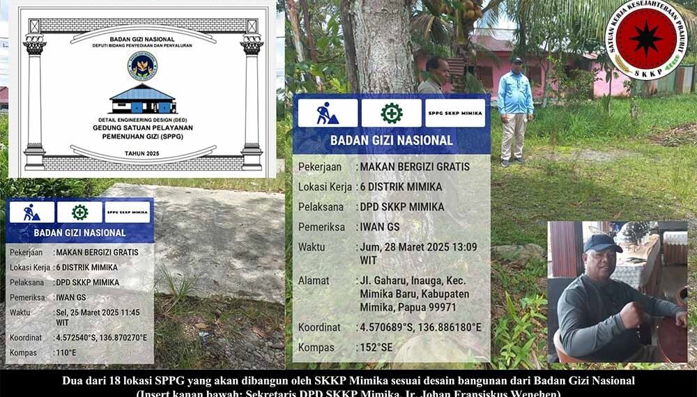SKKP Mimika Bersiap Melaksanakan Pembangunan dan Pengelolaan 18 SPPG di Wilayah Kabupaten Mimika