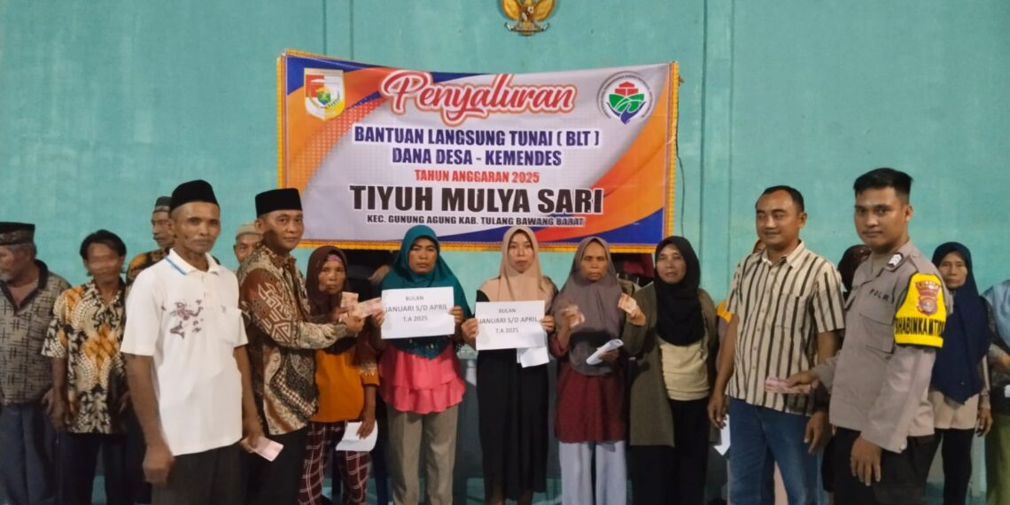Pemerintah Tiyuh Mulyasari Melaksanakan Penyaluran BLT-DD Tahap Pertama Tahun 2025