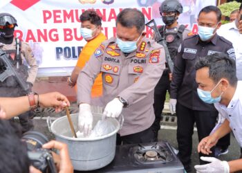Kapolresta Palu Musnahkan Barang bukti Sabu 2,4 Kilogram, Wujud Ketegasan dan Jaga Kepercayaan Publik