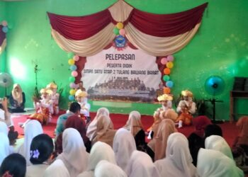 Pelepasan Siswa Siswi SMP N Satu Atap 2 Tulang Bawang Barat Dilaksanakan dengan Sederhana Tapi Penuh Hidmat