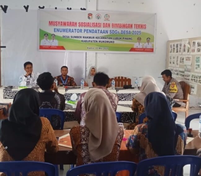 Musyawarah Sosialisasi dan Bimbingan Teknis SDGs Desa 2025: Langkah Awal Mewujudkan Pembangunan Berkelanjutan di Desa Sumber Makmur