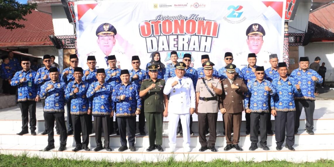 Wakil Bupati Dairi, Wahyu Sagala Jadi Pembina Upacara Peringatan Hari Otonomi Daerah ke XXIX