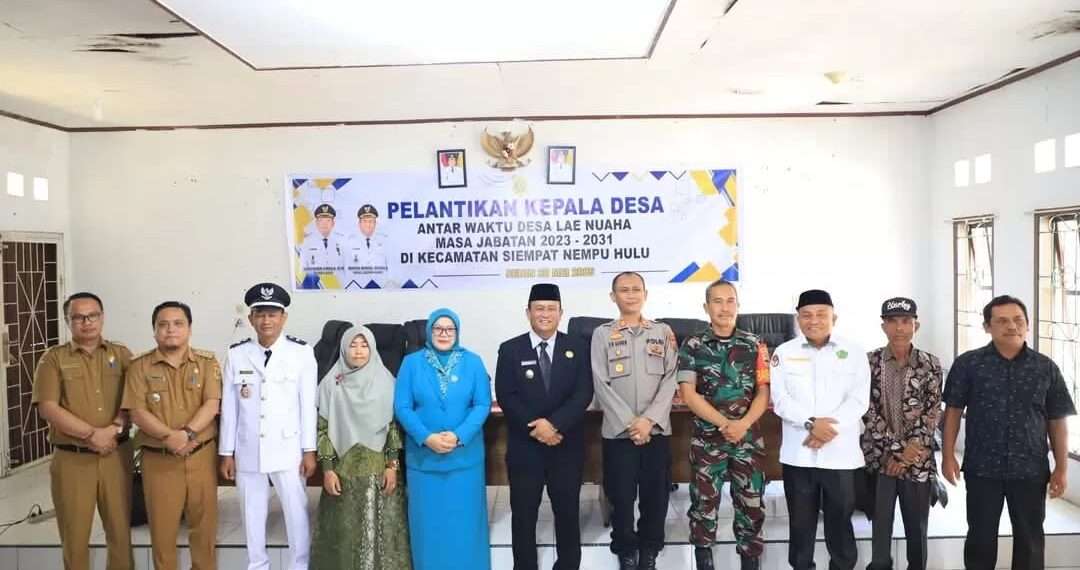 Wahyu Daniel Sagala Lantik Riduan Hasbi Sagala Sebagai Kepala Desa Lae Nuaha Antar Waktu