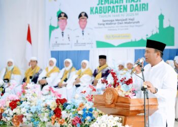 Wahyu Sagala Sambut Kepulangan 21 Jemaah Haji Kabupaten Dairi