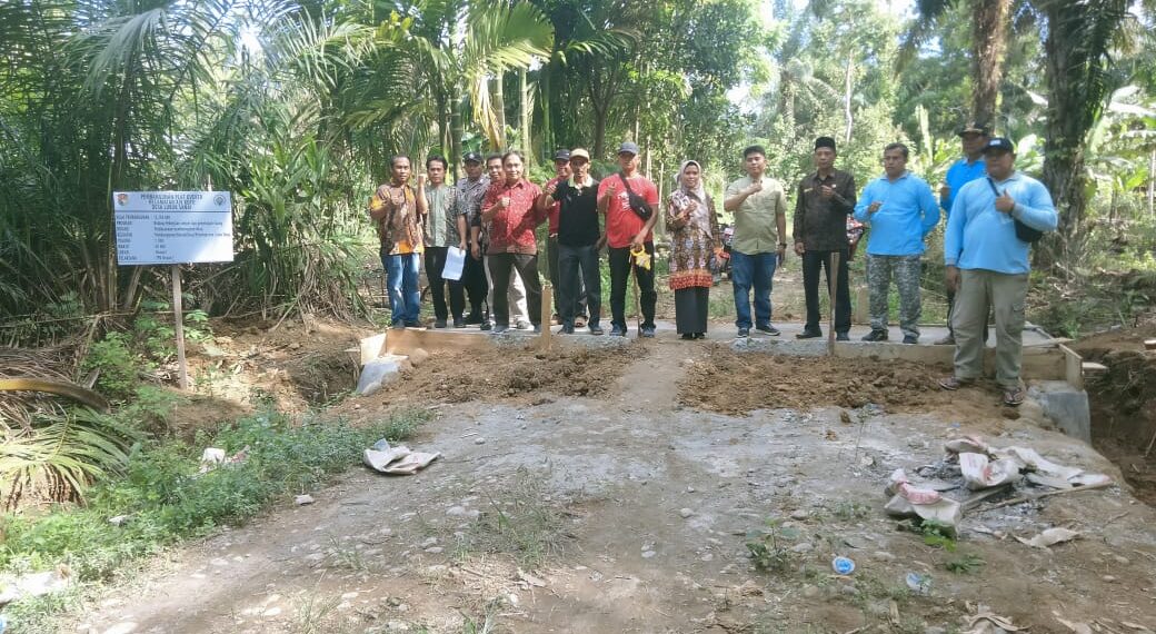 Camat XIV Koto Monitoring  Pembangunan Desa Pauh Terenja dan Desa lubuk Sanai di Kecamatan XlV Koto