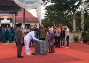 Bupati Mesuji Hadiri Serah Terima Jabatan Camat Tanjung Raya Kabupaten Mesuji