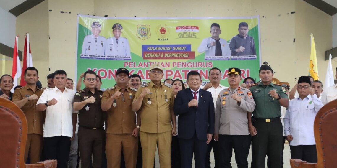 Bupati Vickner Sinaga Hadiri Pelantikan KONI Kabupaten Dairi Masa Bakti 2025-2029