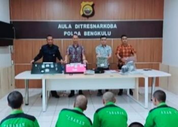 Polda Bengkulu Gagalkan Peredaran Narkoba, 12 Tersangka Diamankan