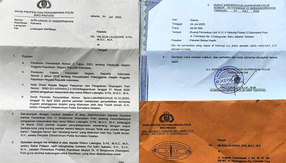 Ketua Umum PPWI Siap Memenuhi Undangan Divpropam Polri Terkait Laporan Dugaan Pelanggaran Etik oleh Oknum Polisi Polda Sumsel