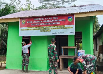 TMMD Hari Keempat, Satgas Kodim 0428/Mukomuko Fokus Bangun Rumah dan Infrastruktur Jalan
