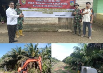 Bangun Infrastruktur dan Tingkatan Ketahanan Sosial Masyarakat, Difokuskan TMMD ke-125 Kodim 0428/Mukomuko