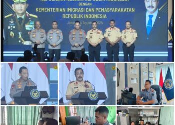 Rutan Tarutung Ikuti Penandatanganan Nota Kesepahaman dan Perjanjian Kerjasama Polri dengan Kemen Imigrasi