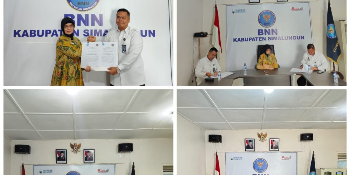 Jalin Sinergi, Rutan Tarutung Laksanakan Penandatanganan Perjanjian Kerja Sama dengan Badan Narkotika Nasional (BNN) Kab. Simalungun