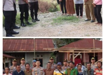 Desa Bintang Dan Bintang Mersada Terima Bantuan Sembako Dari Polres Dairi Buat Korban Angin Puting Beliung