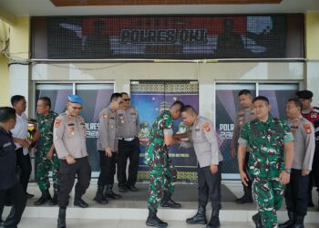 Kapolres OKI Terima Kunjungan Danbrigif 8/GC di Mapolres OKI
