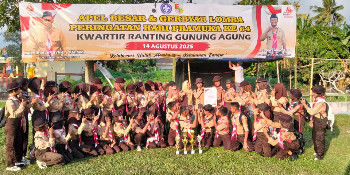 Peringatan Hari Pramuka di Kecamatan Gunung Agung