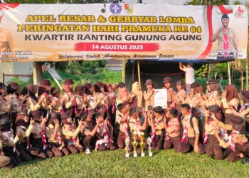 Peringatan Hari Pramuka di Kecamatan Gunung Agung