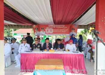 Pelaksanaan Upacara Bendera HUT RI ke-80 Tingkat Kecamatan Gunung Agung