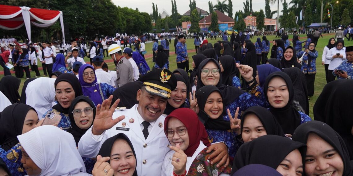 Rangkaian Upacara HUT RI di OKI Tertib dan Khidmat Wakil Bupati Mengaku Bangga