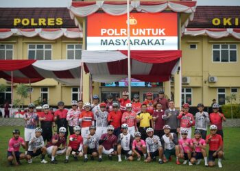 Disambut Forkopimda, Kapolda Sumsel Tiba di Mapolres OKI dalam Rangka Gobar Musi HUT RI ke-80