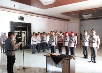 Polres Mesuji Melaksanakan Upacara Serahterima Jabatan