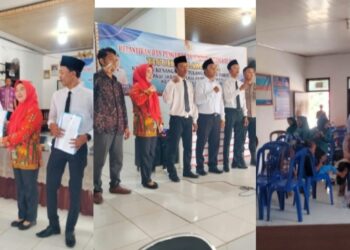 Kepala Tiyuh Balam Jaya Lantik Tiga Aparatur Tiyuh Balam Jaya